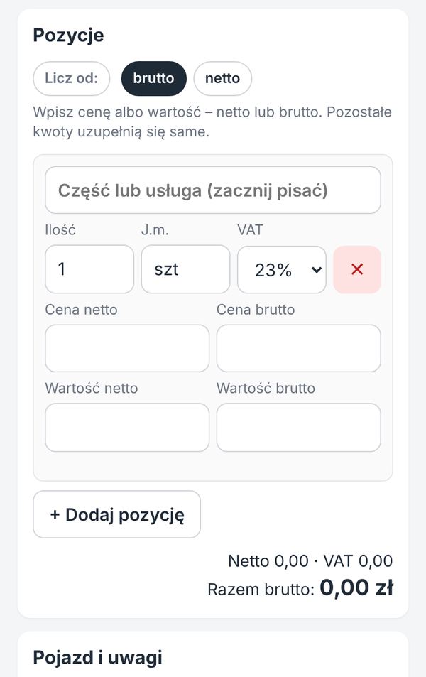 Pozycje