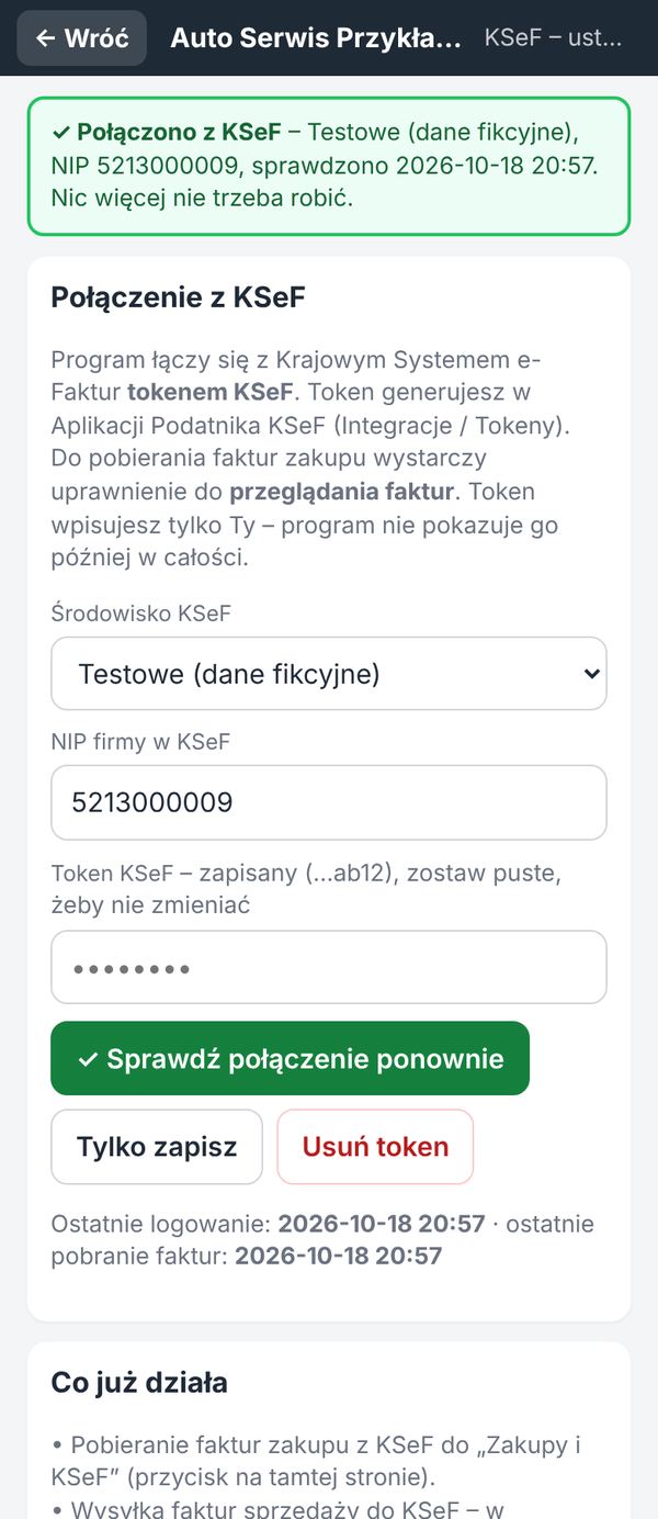 Połączenie z KSeF