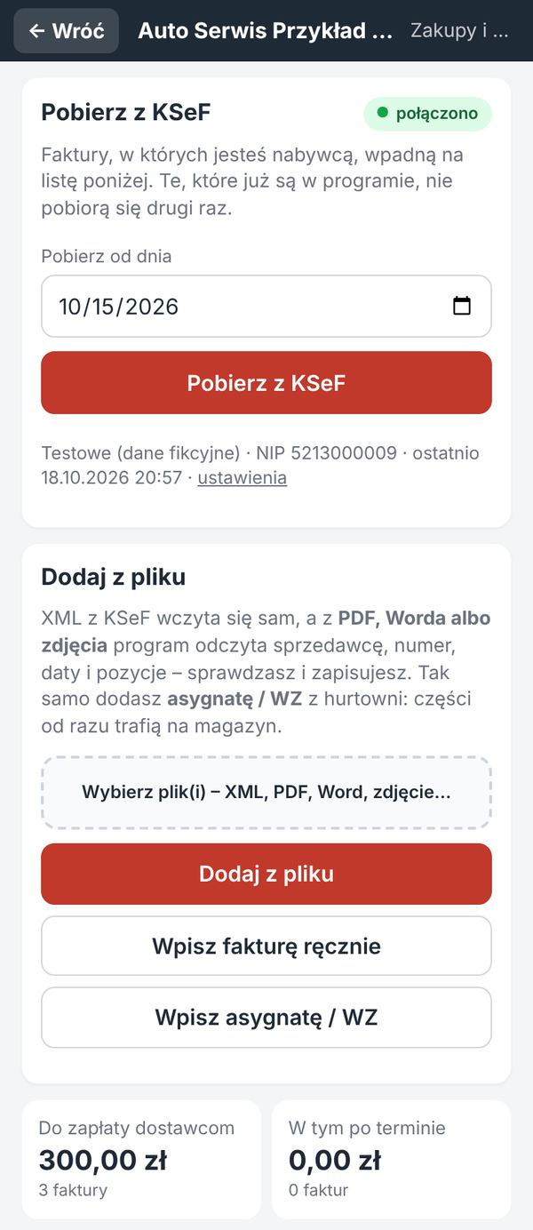 Zakupy i KSeF